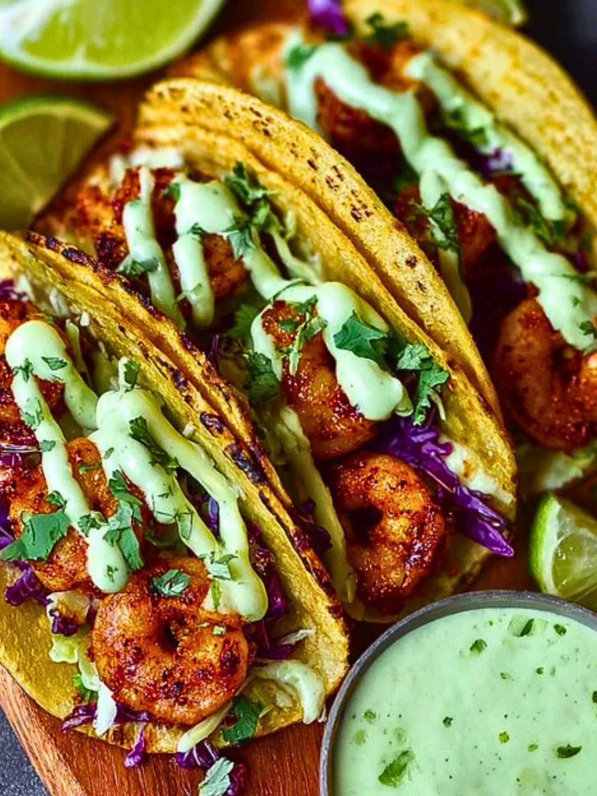 Easy Shrimp Tacos with Homemade Avocado Crema 2