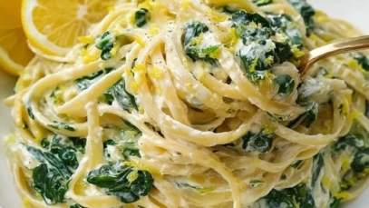 Fresh & Zesty Lemon Ricotta Spinach Pasta 1