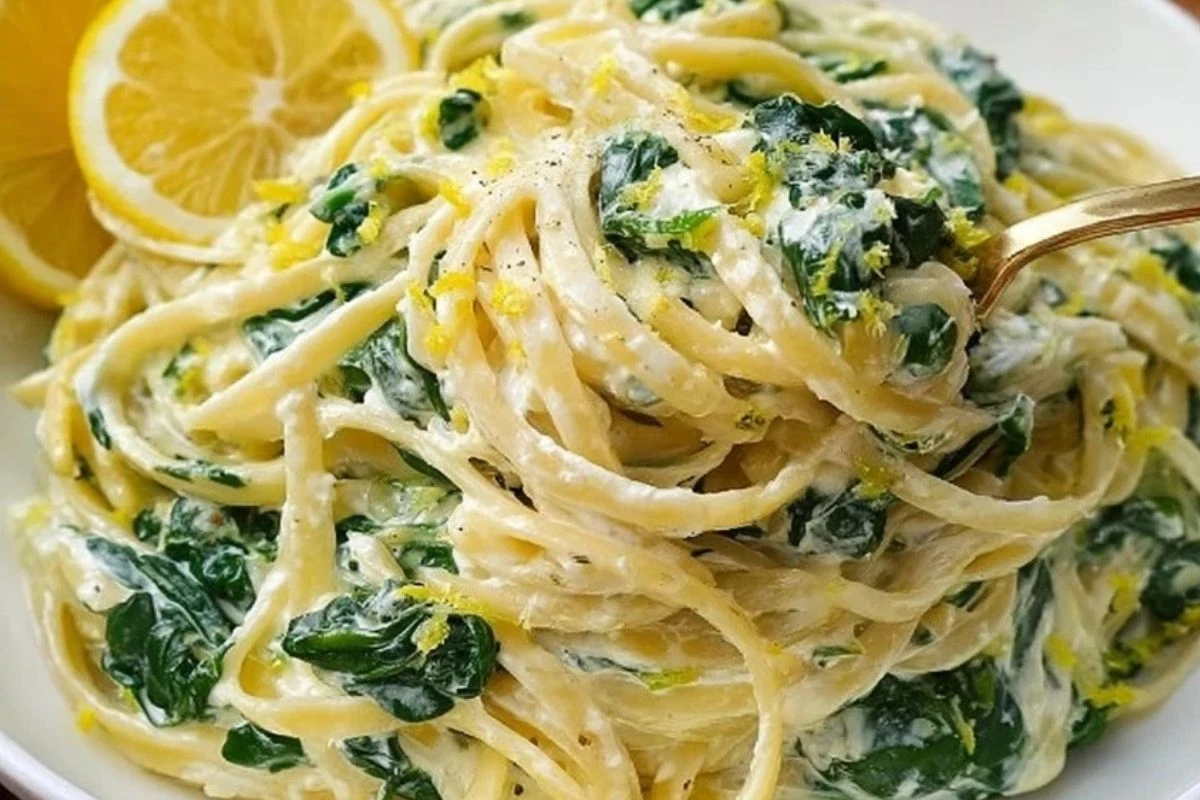 Fresh & Zesty Lemon Ricotta Spinach Pasta 1