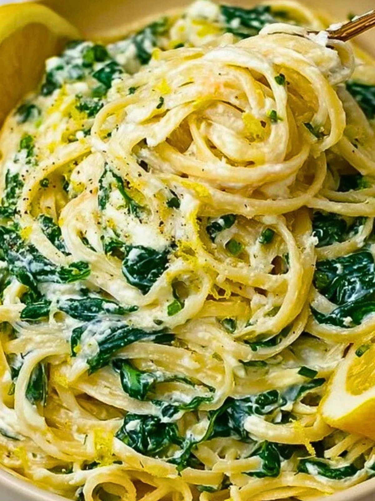 Fresh & Zesty Lemon Ricotta Spinach Pasta 2