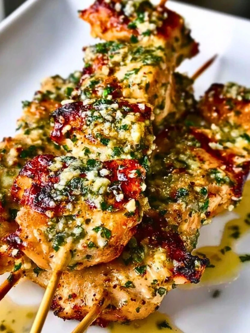 Garlic Parmesan Chicken Skewers (1)