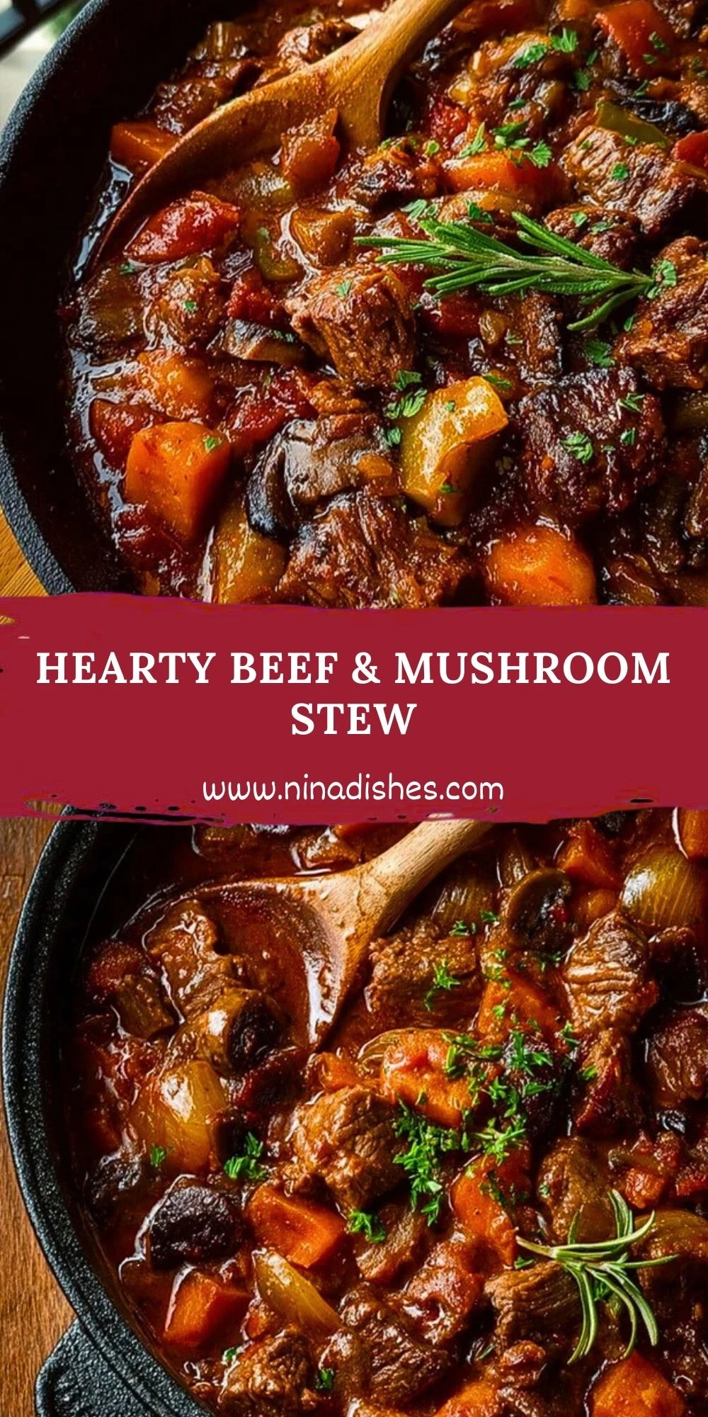 Hearty Beef & Mushroom Stew Pin 1