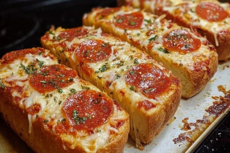Homemade Pepperoni Garlic Bread Recipe 1
