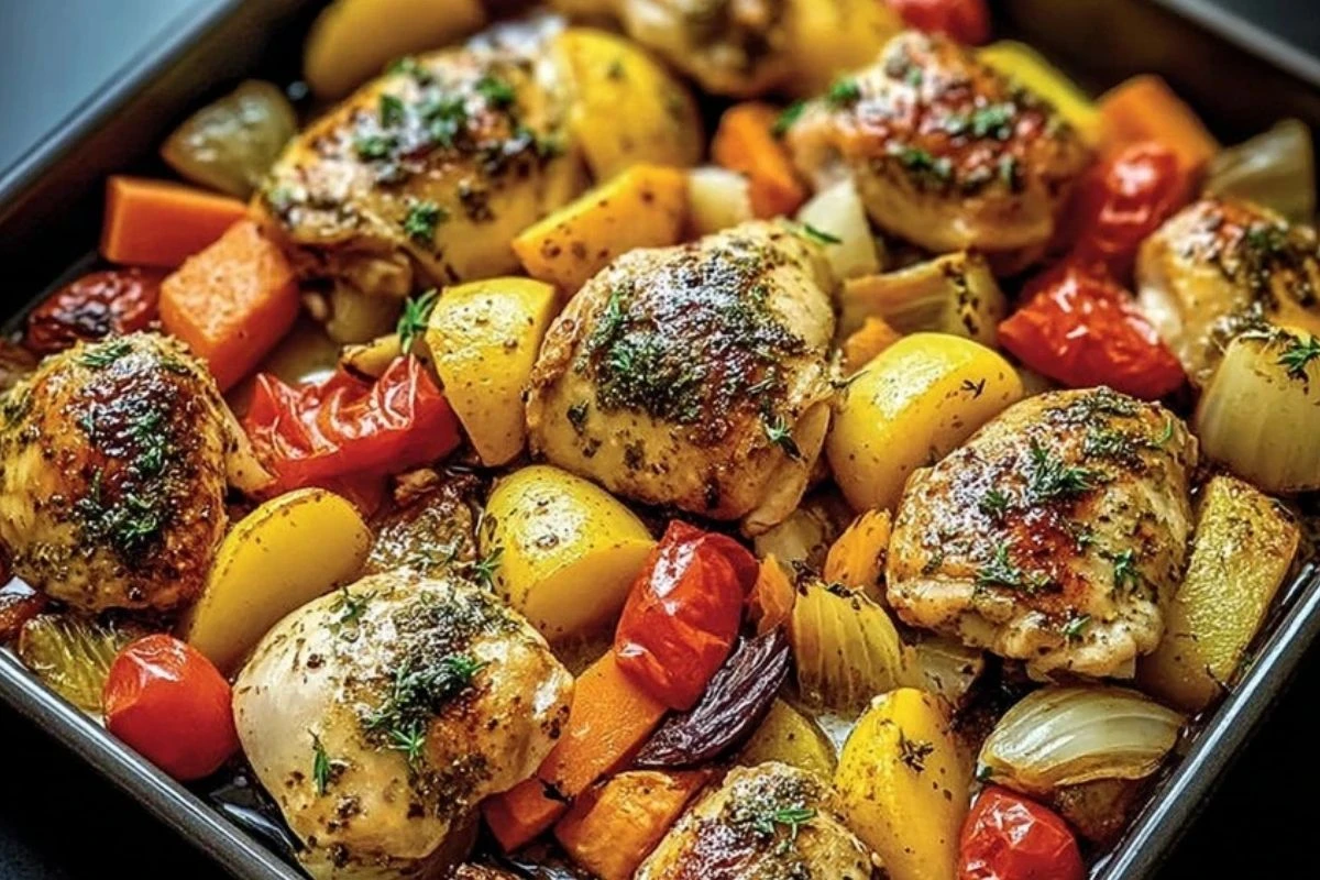 Insanely Good One-Pan Herb Chicken & Roasted Veggie Bake 1