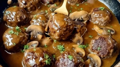 Juicy Meatballs in a Luxurious Mushroom Sauce 1