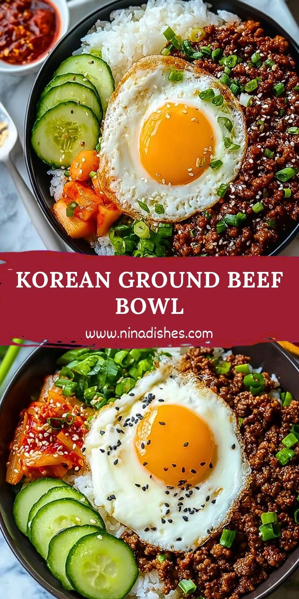 Korean Ground Beef Bowl Pin 1