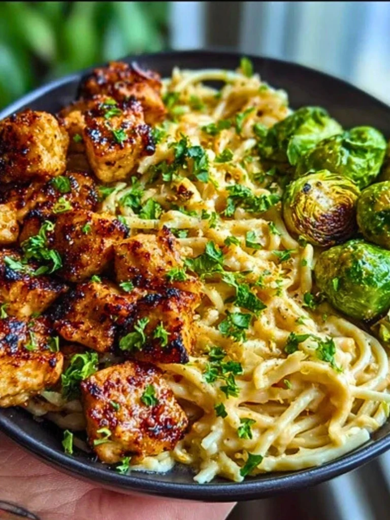Maple Garlic Chicken Bites with Spicy Cajun Alfredo 2