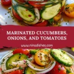 Marinated Cucumbers, Onions, and Tomatoes Pin