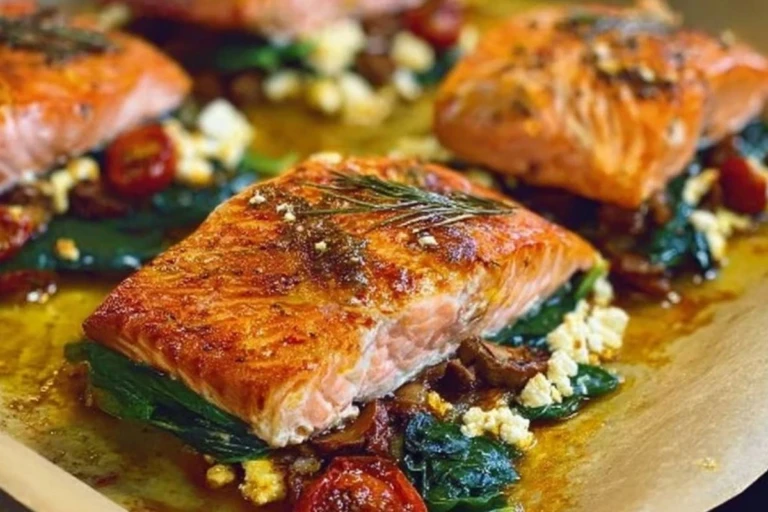Mediterranean Stuffed Salmon Recipe 1