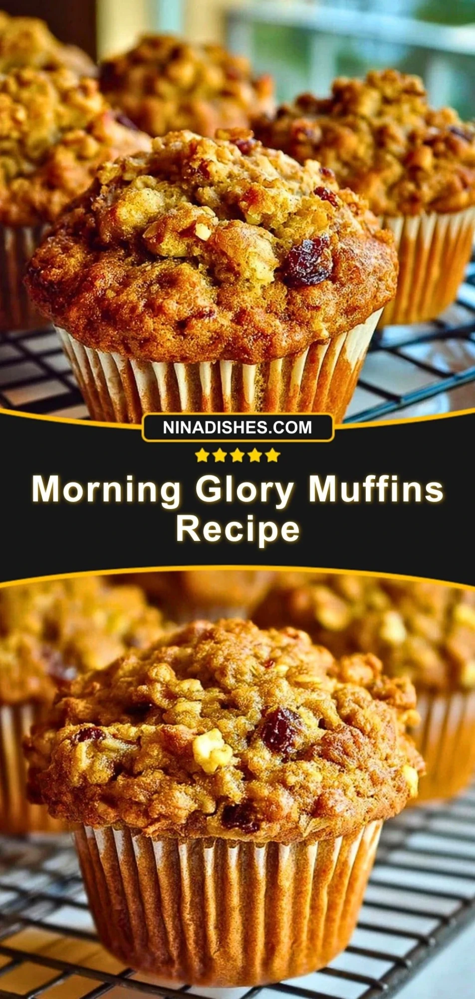 Morning Glory Muffins Recipe Pin 2