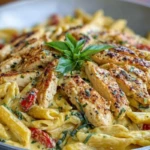 One Pot Creamy Garlic Parmesan Chicken Penne 1