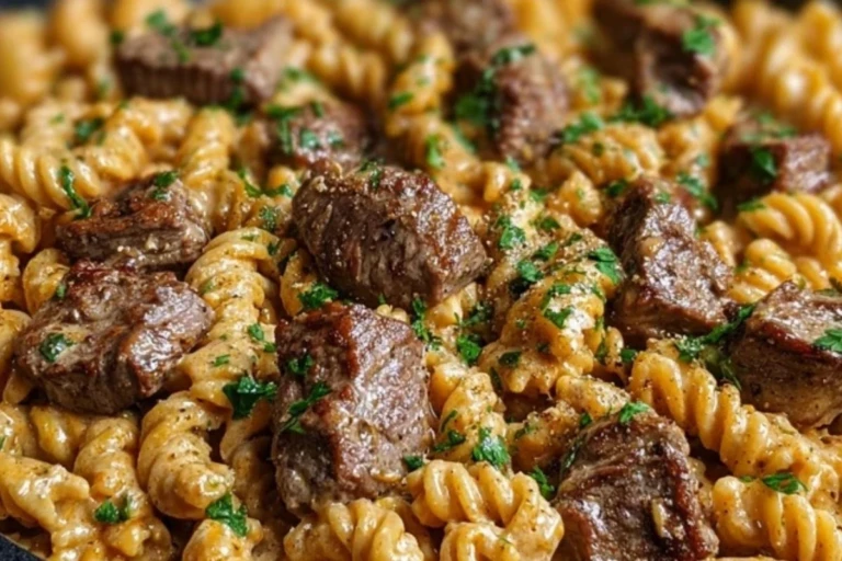 One-Pot Creamy Spicy Garlic Butter Steak & Pasta 1
