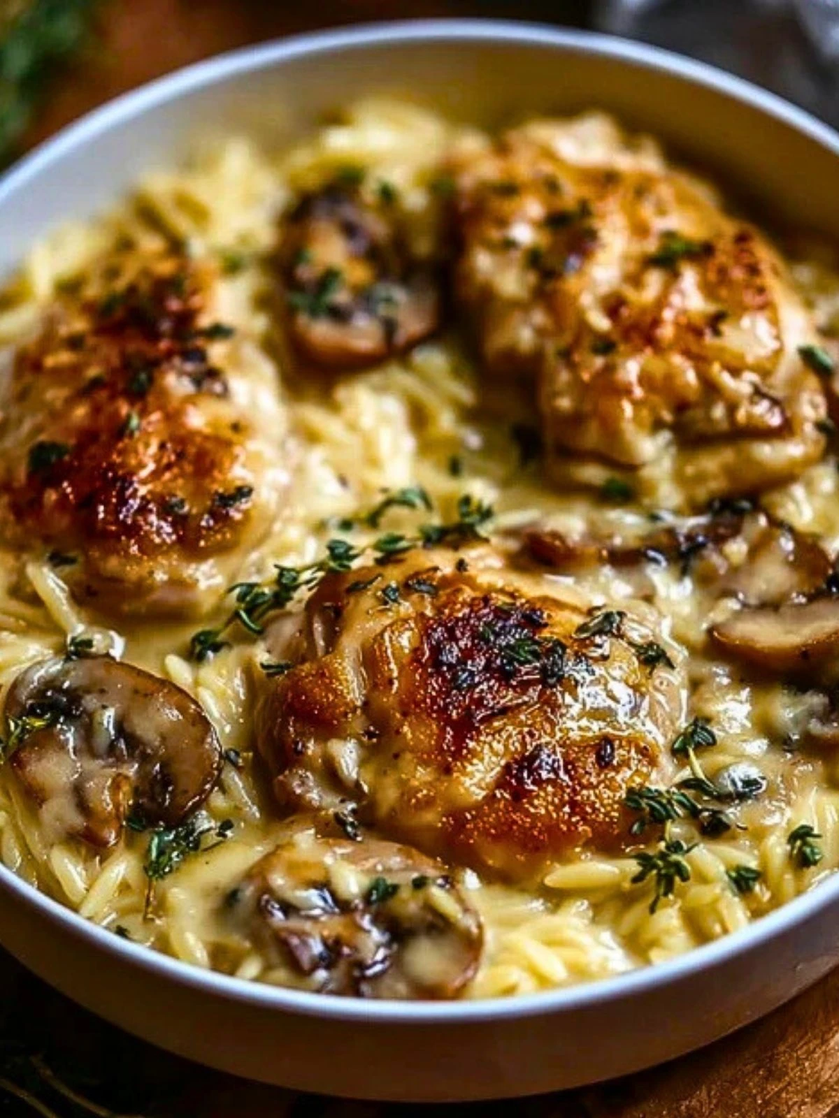 One-Skillet Creamy Chicken with Gruyere & Orzo 2