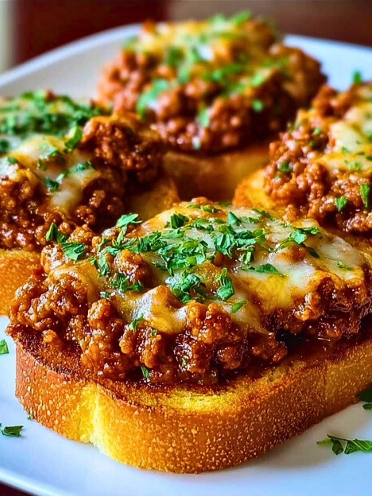 Open Face Garlic Toast Sloppy Joes 2