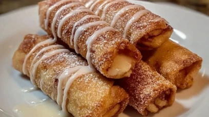 Peach Cobbler Egg Rolls Recipe 1