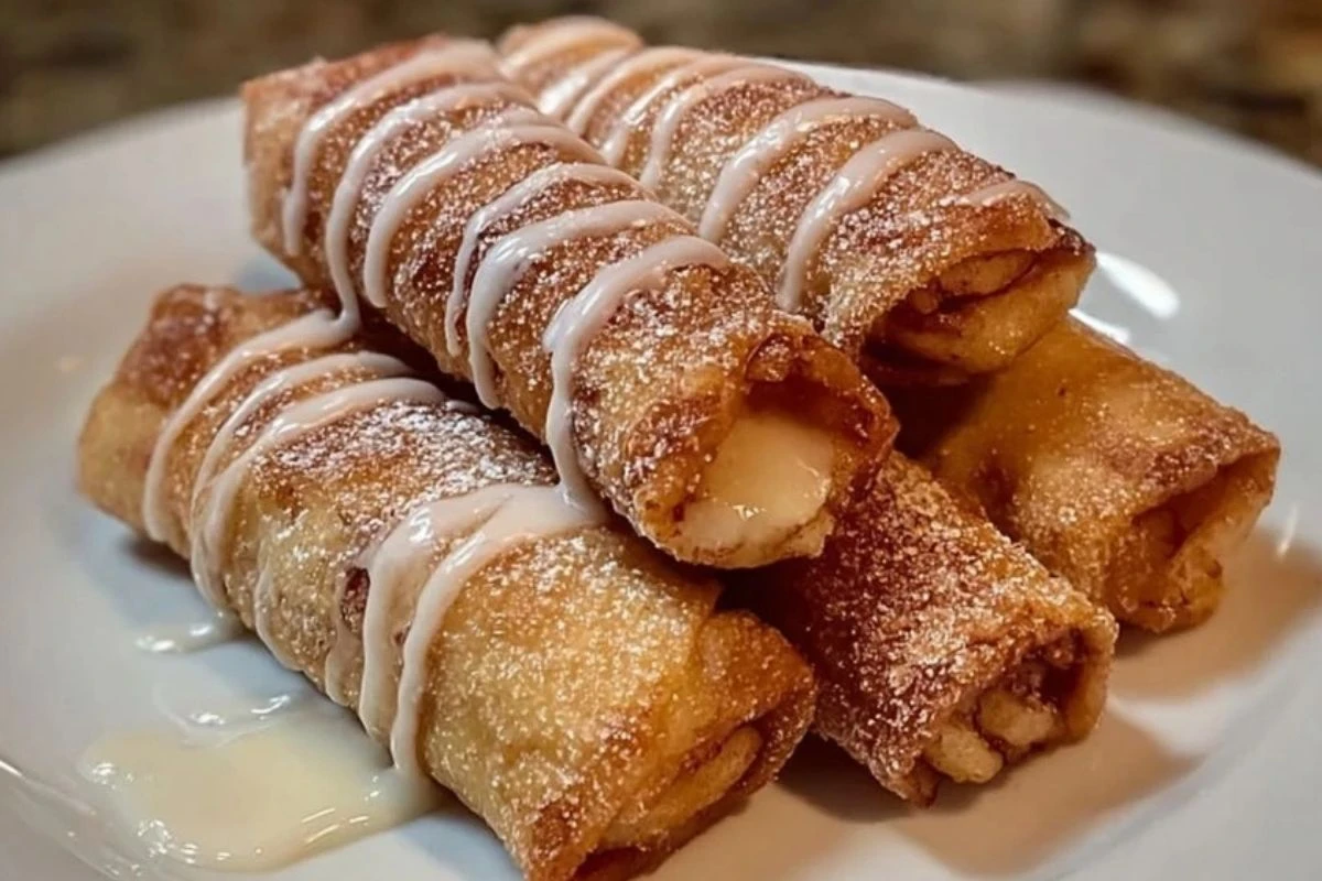 Peach Cobbler Egg Rolls Recipe 1