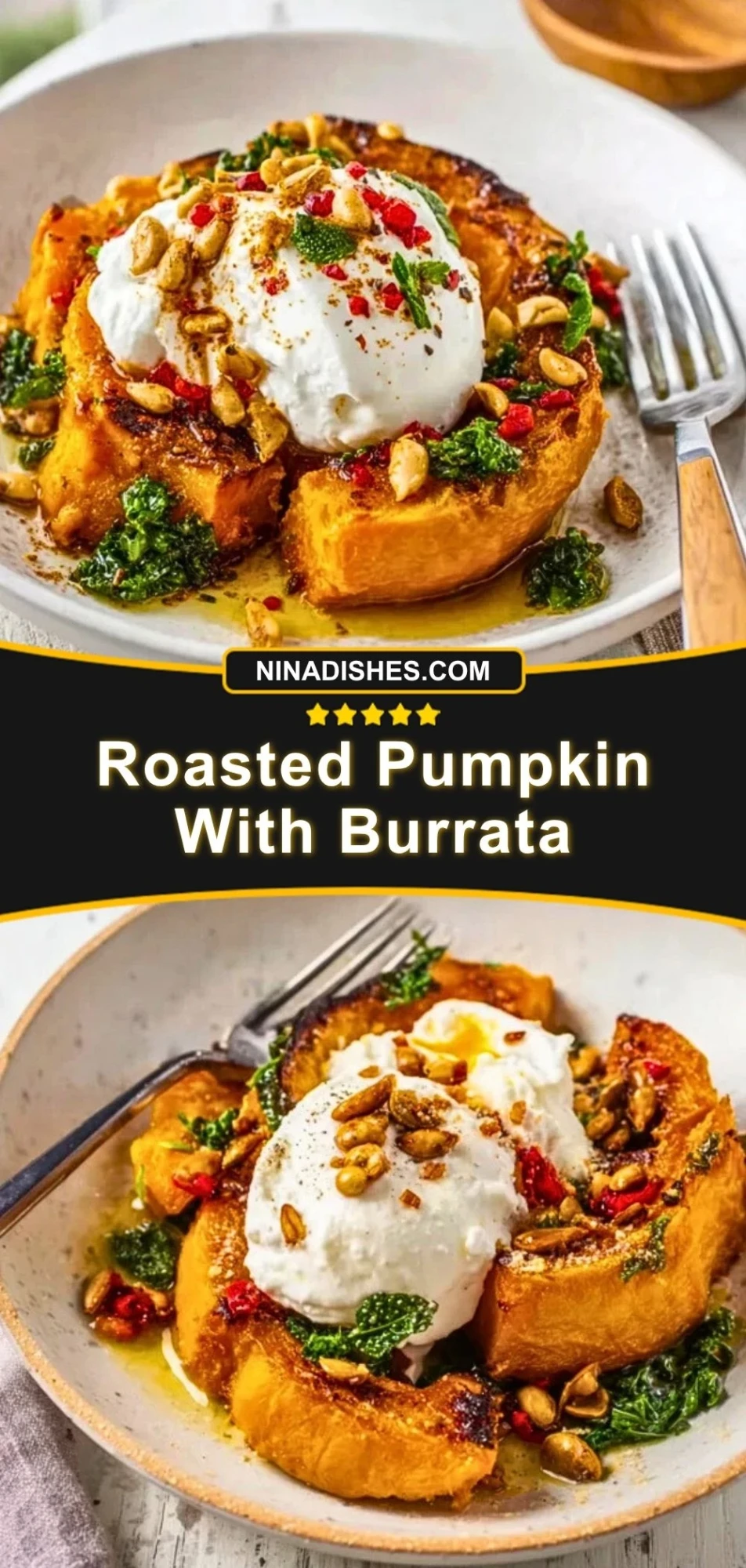 Roasted Pumpkin With Burrata Pin 2
