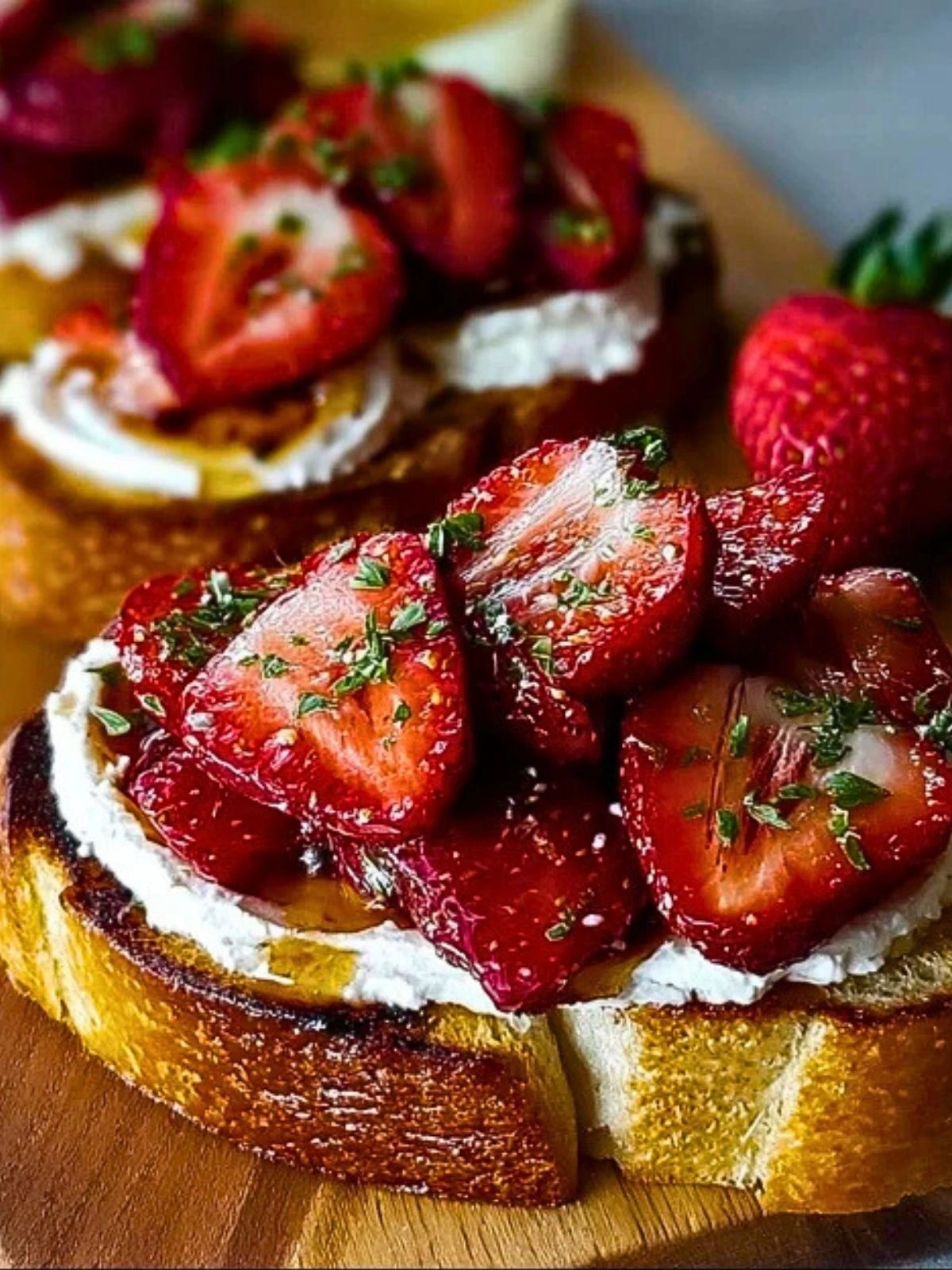 Roasted Strawberry Whipped Ricotta Toast (1)