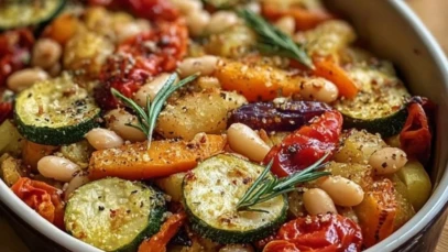 Rustic Roasted Vegetable Bake with Cannellini Beans 1