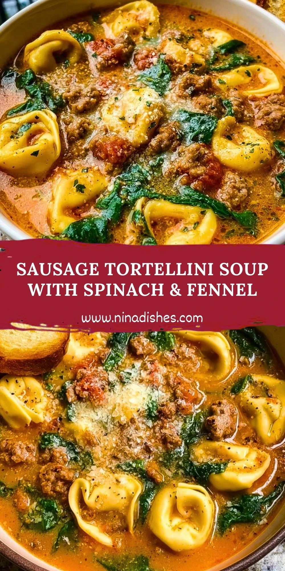 Sausage Tortellini Soup with Spinach & Fennel Pin 1 (1)
