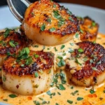 Seared Scallops with Spicy Cajun Cream Sauce 1