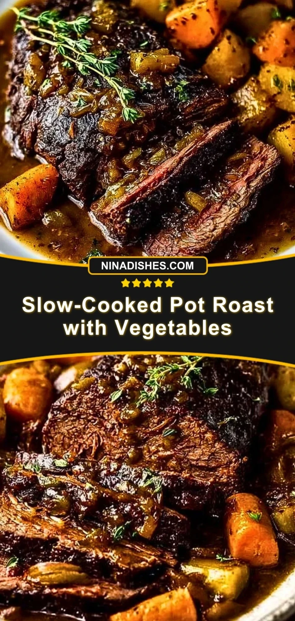 Slow-Cooked Pot Roast with Vegetables Pin 2