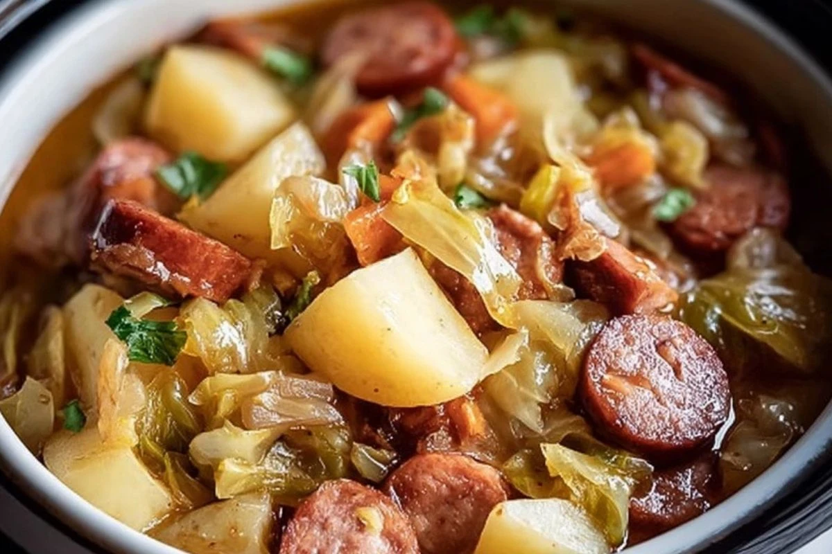 Slow Cooker Kielbasa with Cabbage and Potatoes 1