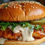 Spicy Chicken Sandwich with Creamy Homemade Sauce 1