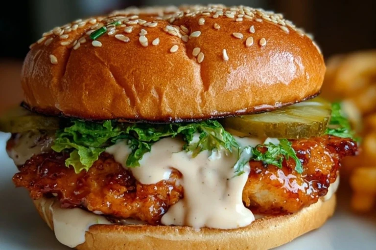 Spicy Chicken Sandwich with Creamy Homemade Sauce 1
