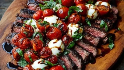 Steak Caprese with Balsamic Glaze
