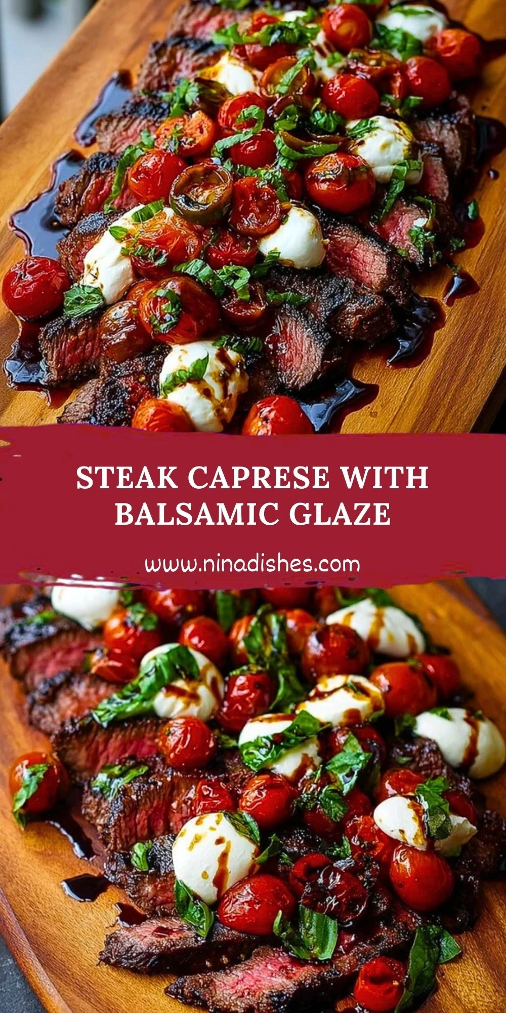 Steak Caprese with Balsamic Glaze Pin 1
