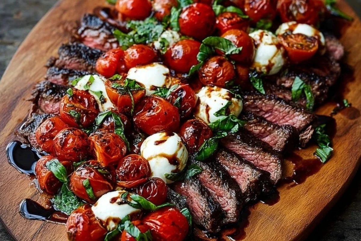 Steak Caprese with Balsamic Glaze