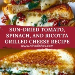 Sun-Dried Tomato, Spinach, and Ricotta Grilled Cheese Recipe Pin 1