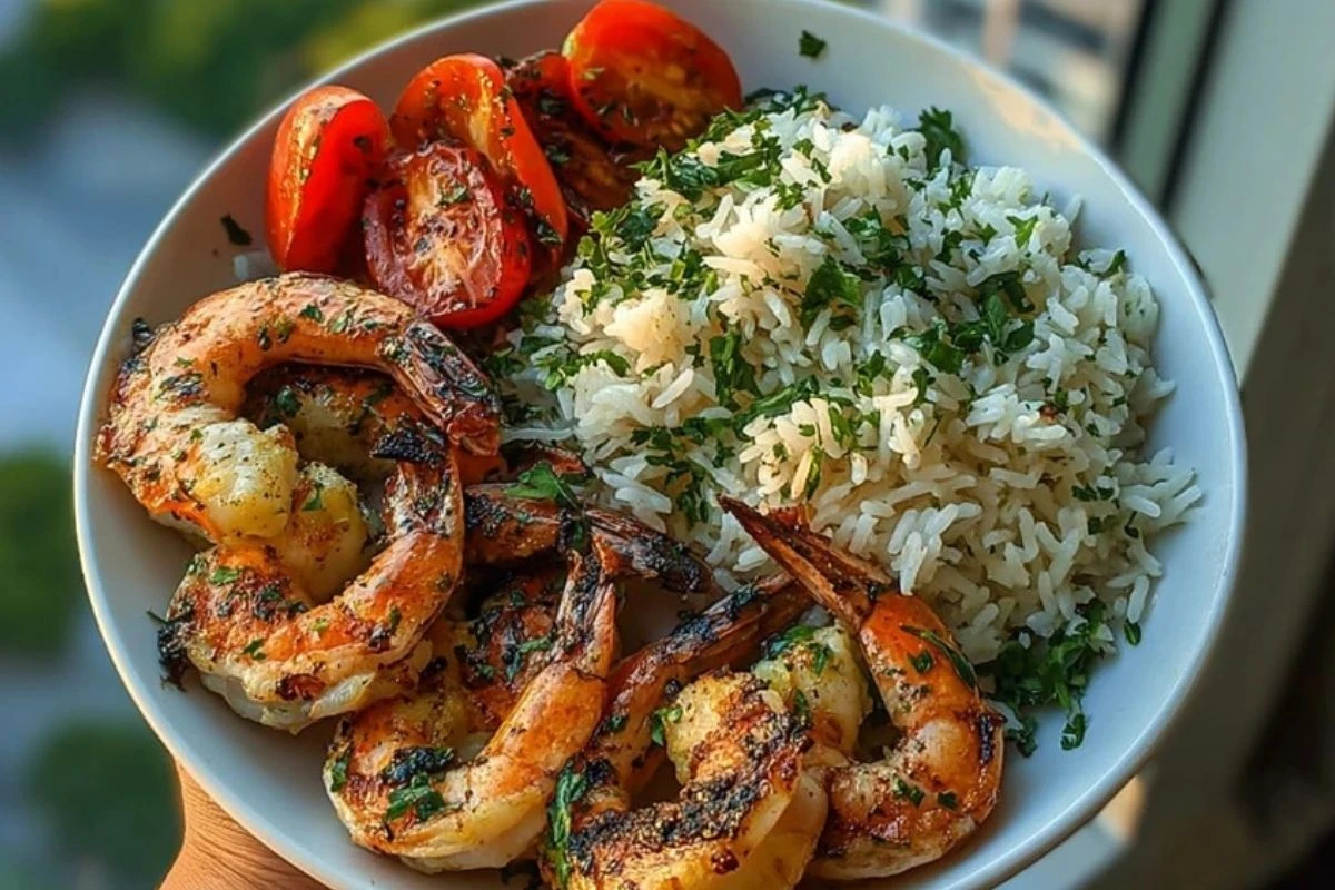 The Best Garlic Butter Shrimp Bowl Recipe with Creamy Herb Rice 1