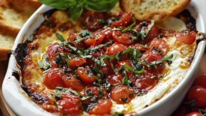 Three-Cheese Tomato Bruschetta Dip Recipe