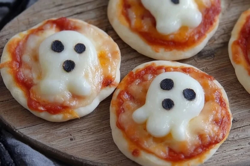 Adorable Mini Ghost Pizzas 1
