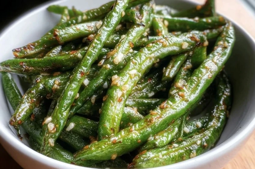 Air Fryer Garlic Roasted Green Beans