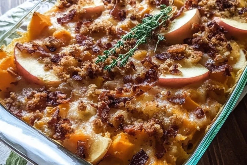 Apple Butternut Squash Casserole with Cozy Flavor