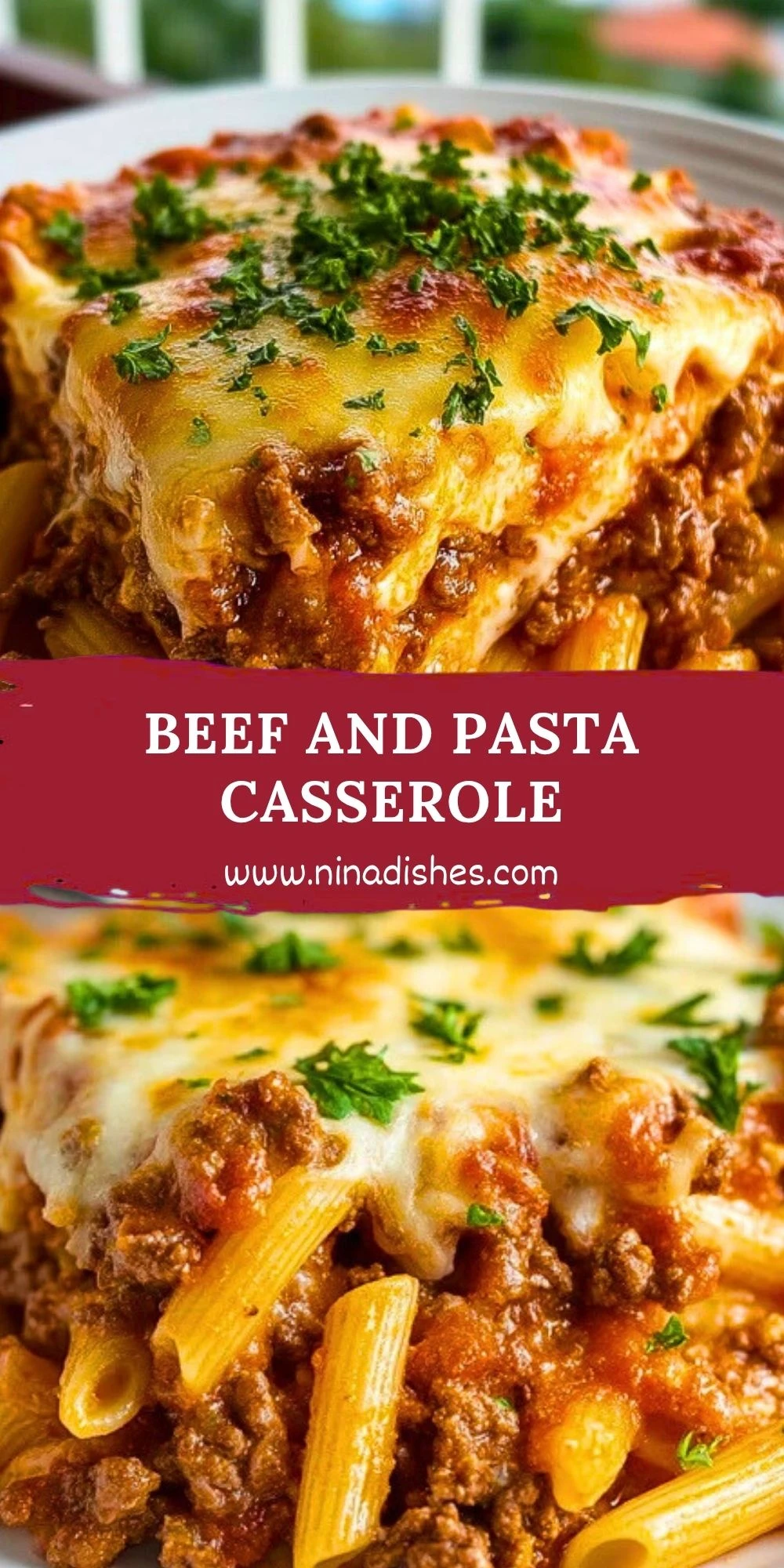 Beef and Pasta Casserole Pin 1