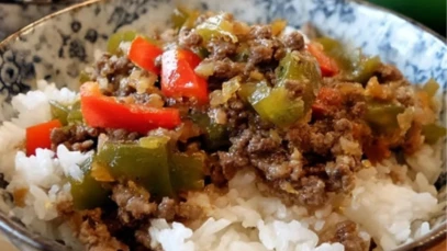 Beef and Pepper Rice Bowls