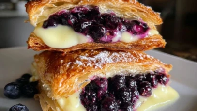 Blueberry Cream Cheese Puff Pastry