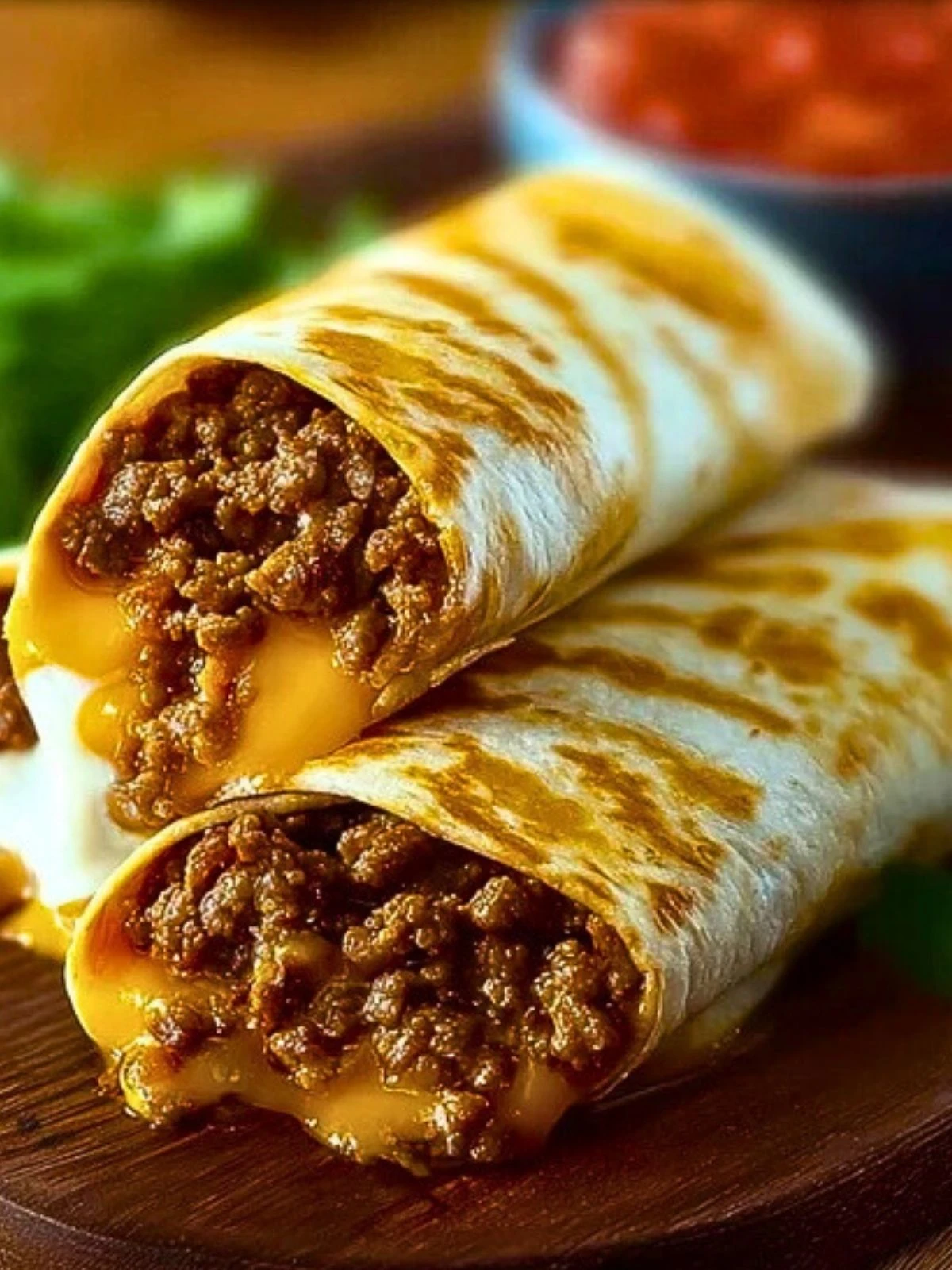 Cheesy Beef Wraps 2