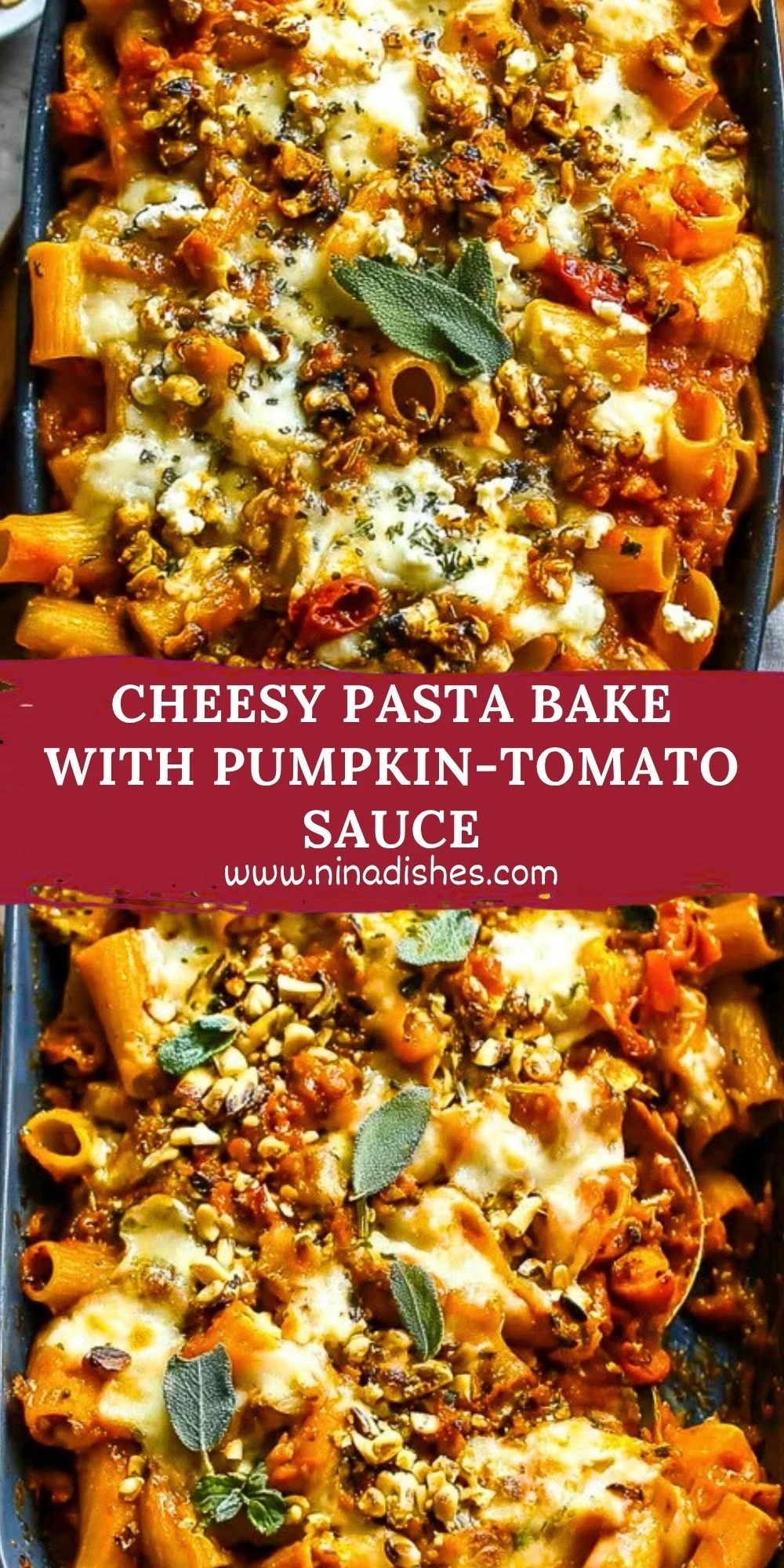 Cheesy Pasta Bake with Pumpkin-Tomato Sauce (2)