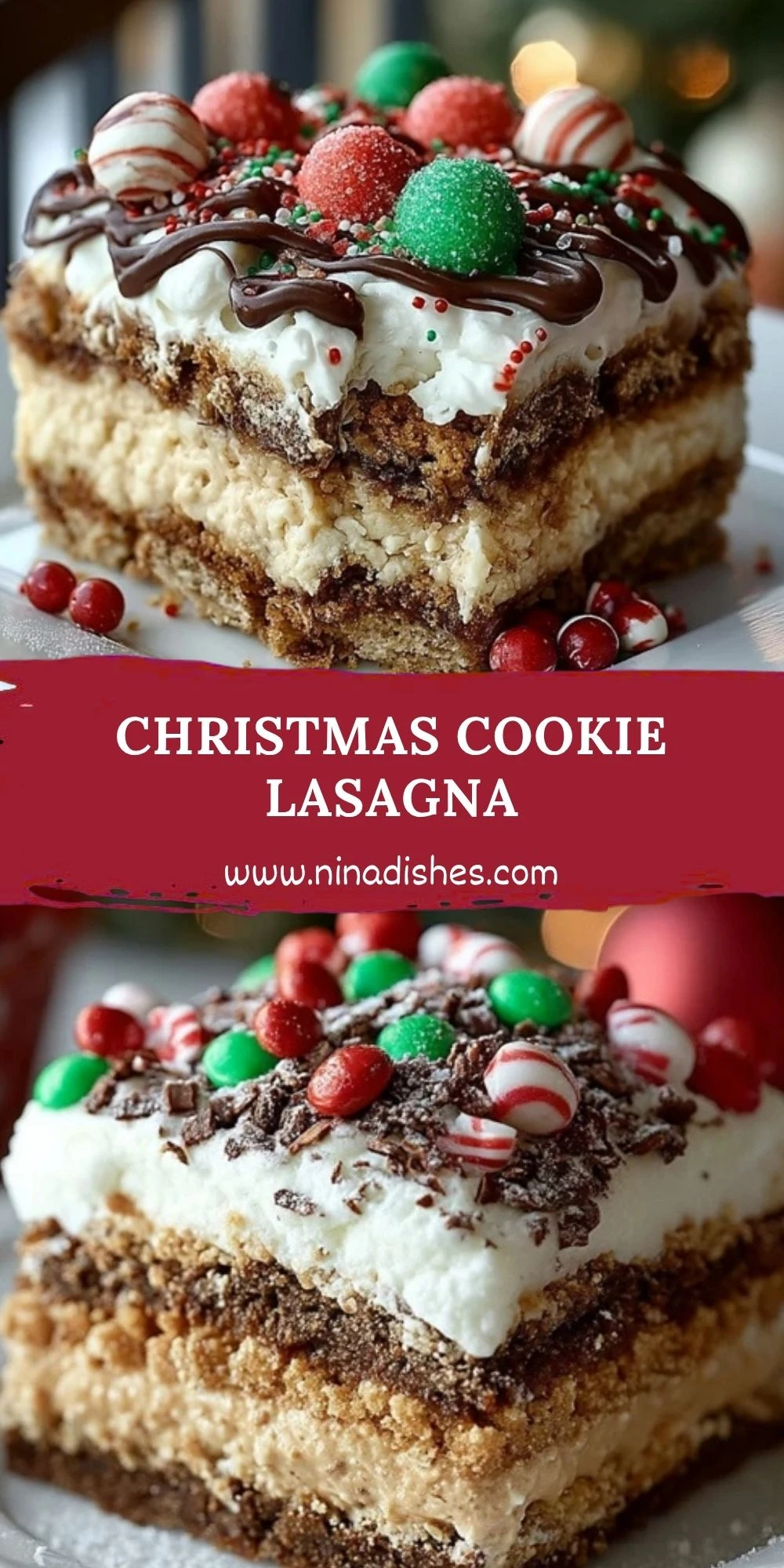 Christmas Cookie Lasagna Pin 1
