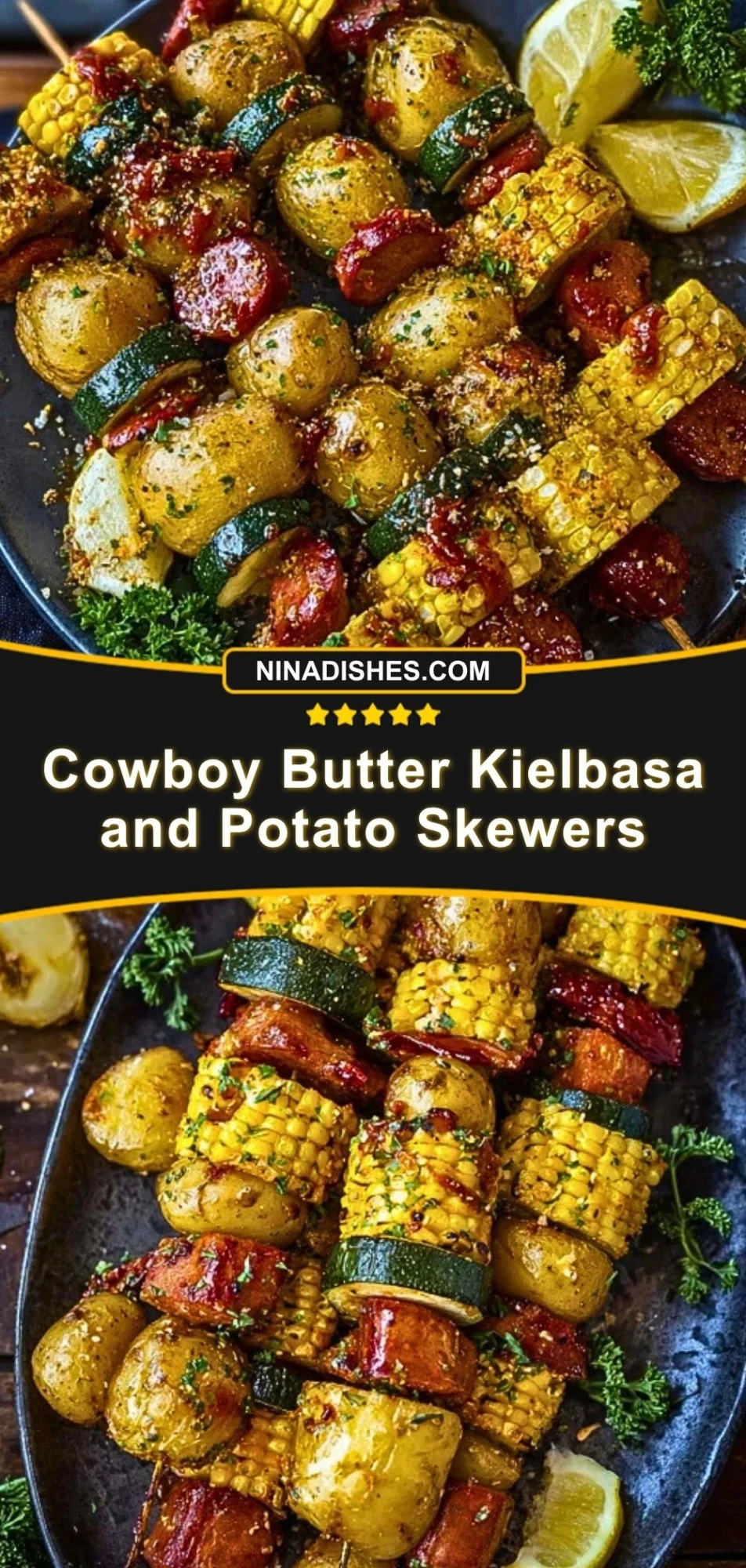 Cowboy Butter Kielbasa and Potato Skewers (3)