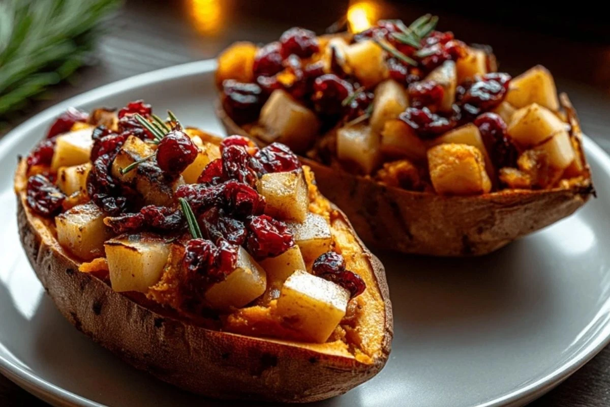 Cranberry Apple Twice-Baked Sweet Potatoes 1