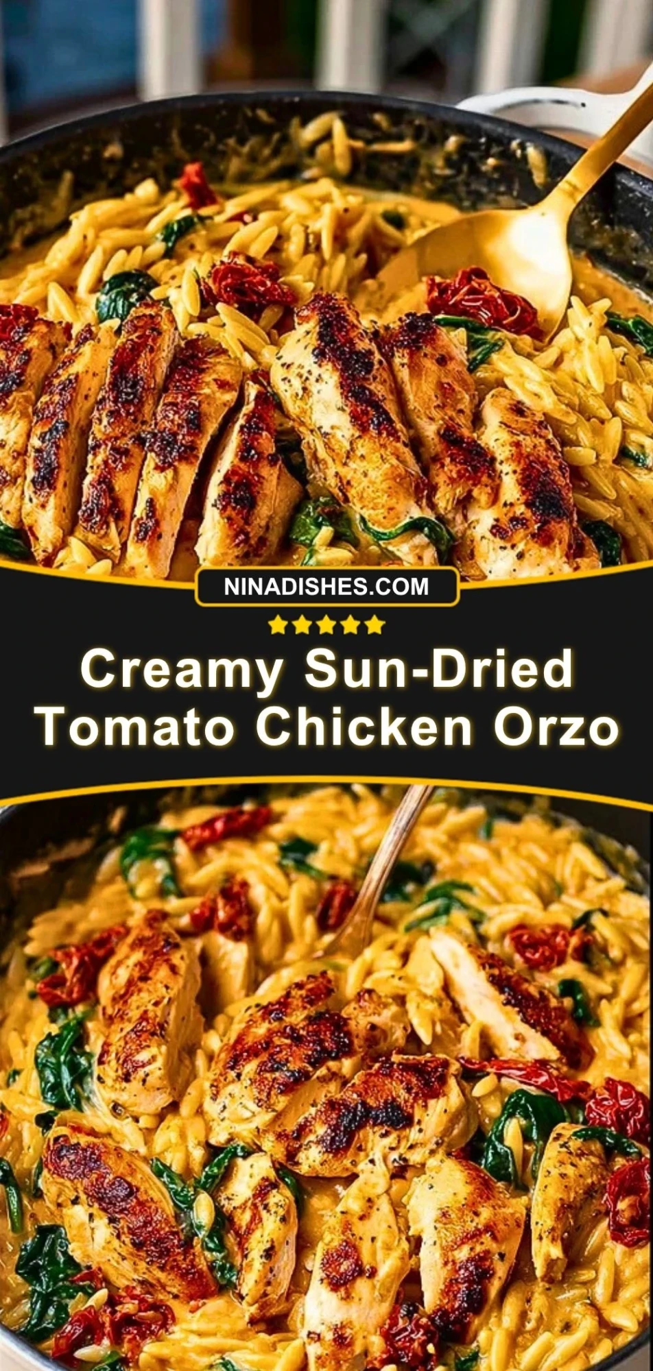 Creamy Sun-Dried Tomato Chicken Orzo Pin 2