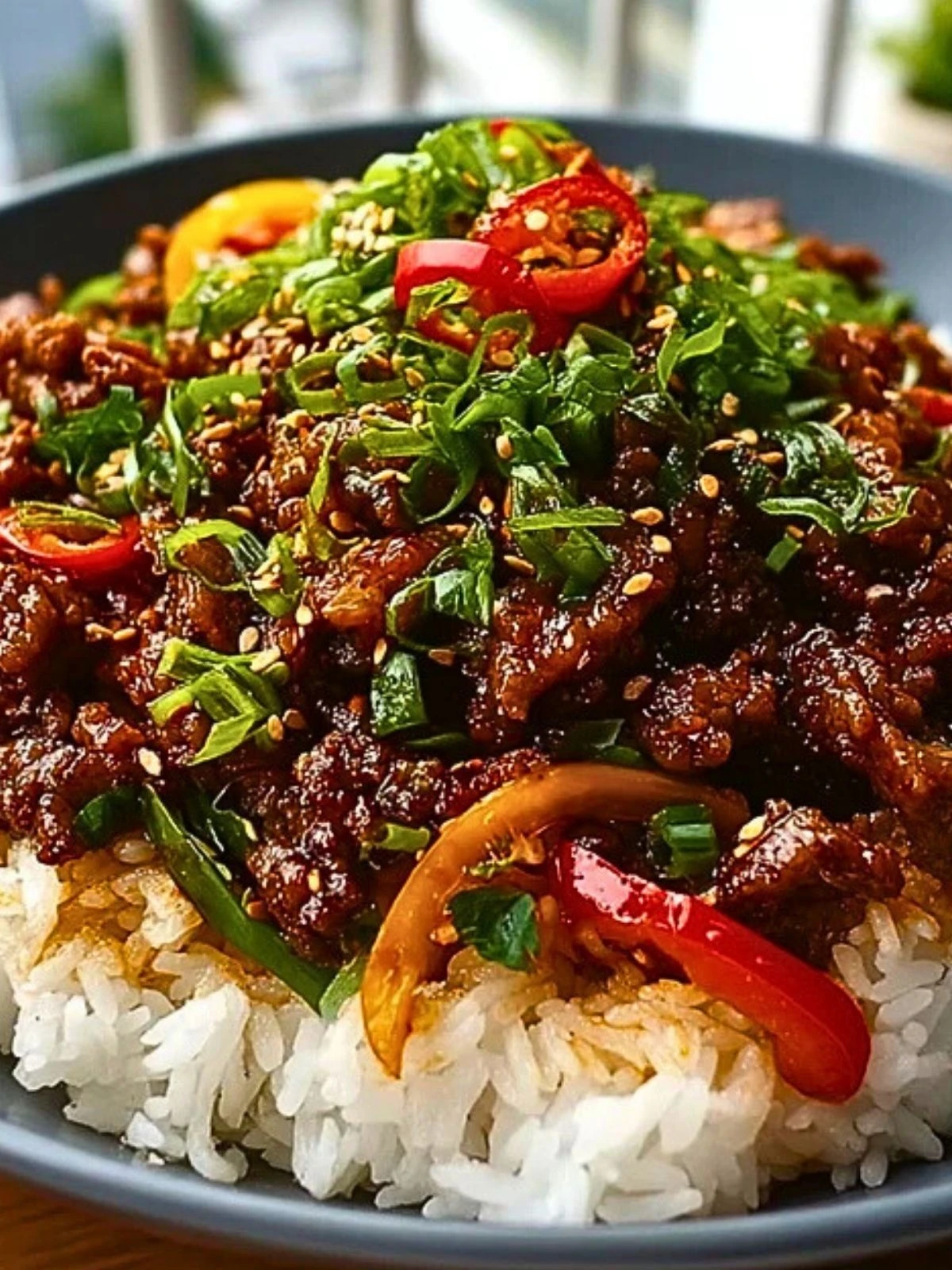 Crispy Chilli Beef Rice (1)
