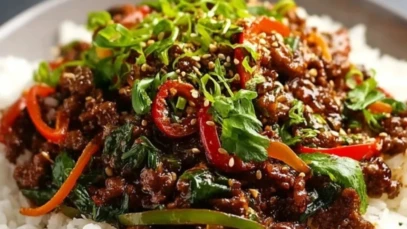 Crispy Chilli Beef Rice