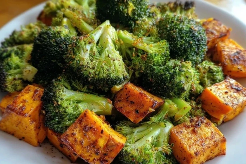 Delicious Roasted Broccoli and Sweet Potatoes